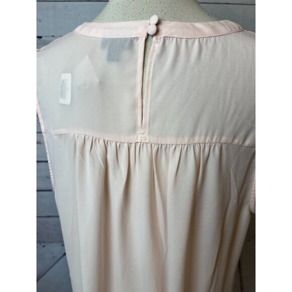 NWT Torrid Georgette Cage Front Tank Sleeveless shirt 1 1X Cut Out 15046815 Pink - Picture 9 of 9